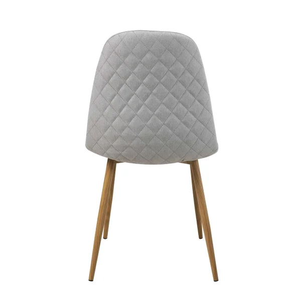 SILLA DE COMEDOR TAPIZADA GRIS CLARO SILLA DE COMEDOR TAPIZADA GRIS CLARO