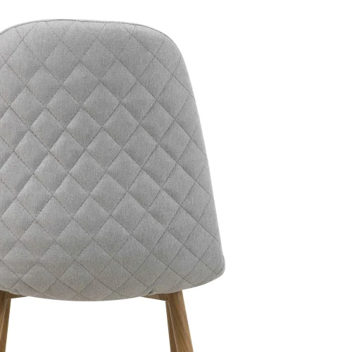 SILLA DE COMEDOR TAPIZADA GRIS CLARO SILLA DE COMEDOR TAPIZADA GRIS CLARO
