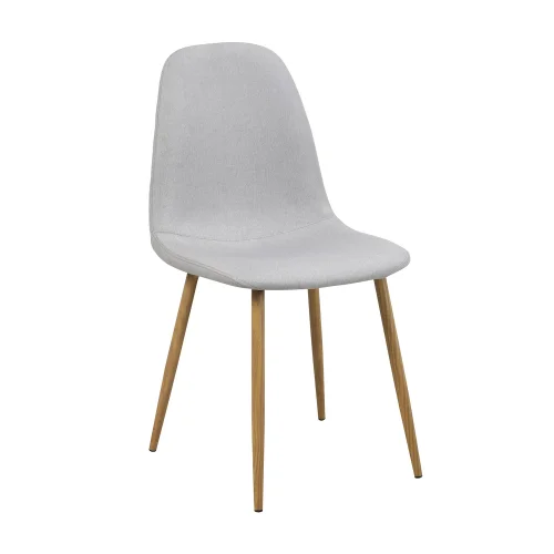 SILLA DE COMEDOR TAPIZADA GRIS CLARO SILLA DE COMEDOR TAPIZADA GRIS CLARO
