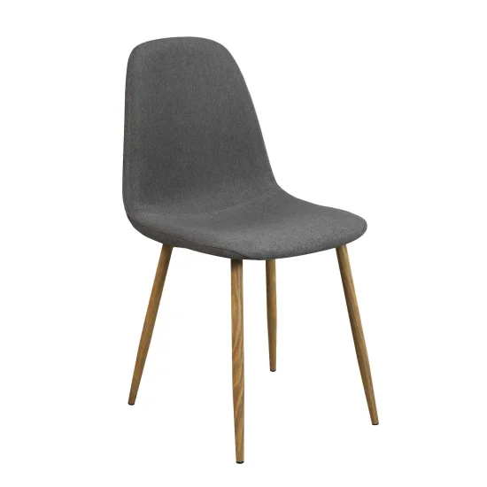 SILLA DE COMEDOR TAPIZADA GRIS COFFEE