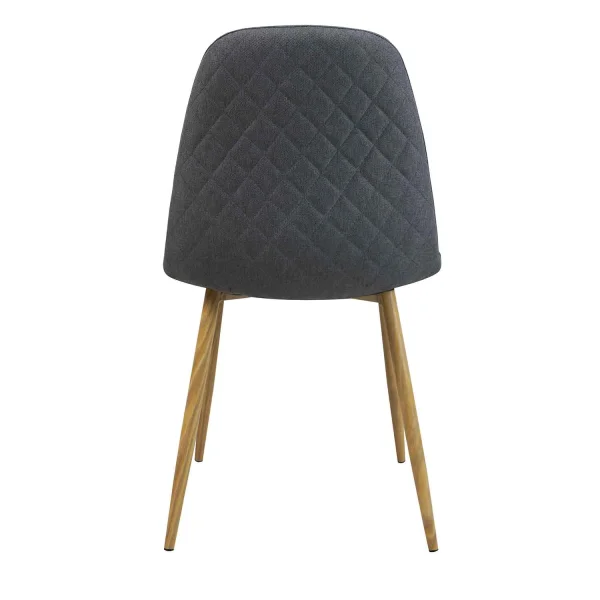 SILLA DE COMEDOR TAPIZADA GRIS OSCURO