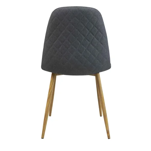SILLA DE COMEDOR TAPIZADA GRIS OSCURO