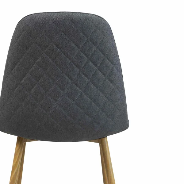 SILLA DE COMEDOR TAPIZADA GRIS OSCURO