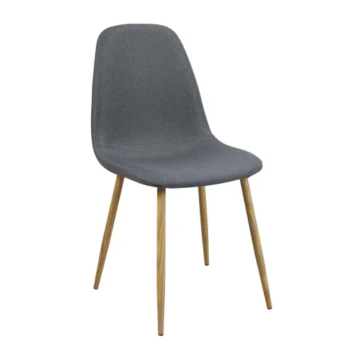 SILLA DE COMEDOR TAPIZADA GRIS OSCURO