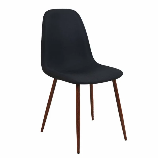 SILLA DE COMEDOR TAPIZADA NEGRA GRACIA