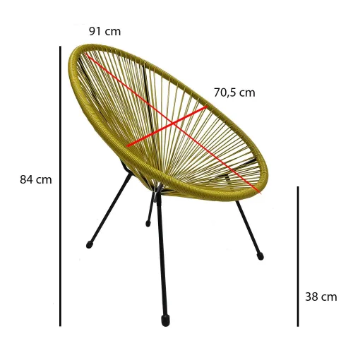 SILLA MIAMI SPRINGS AMARILLA