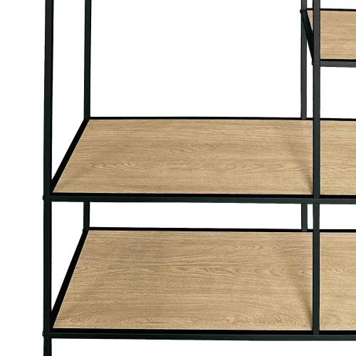 ESTANTERÍA PERCHERO ROBLE/NEGRO SELENE