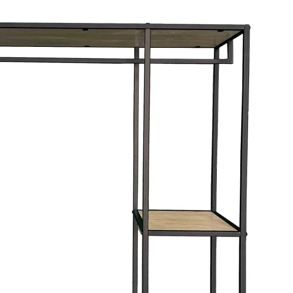 ESTANTERÍA PERCHERO ROBLE/NEGRO SELENE