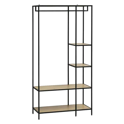 ESTANTERÍA PERCHERO ROBLE/NEGRO SELENE