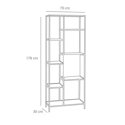ESTANTERÍA ALTA ROBLE/NEGRO SELENE ESTANTERÍA ALTA ROBLE/NEGRO SELENE