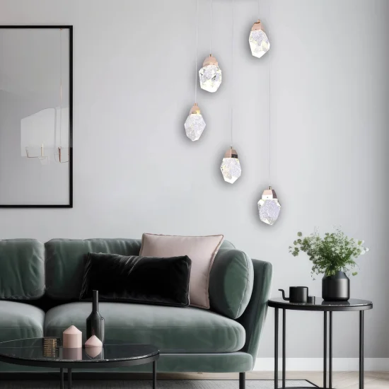 LÁMPARA LED TECHO 5 LUCES 24 W 4000K GISELLE