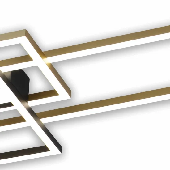 PLAFÓN TECHO LED REGULABLE 110 W NEGRO/DORADO ATTICUS 2