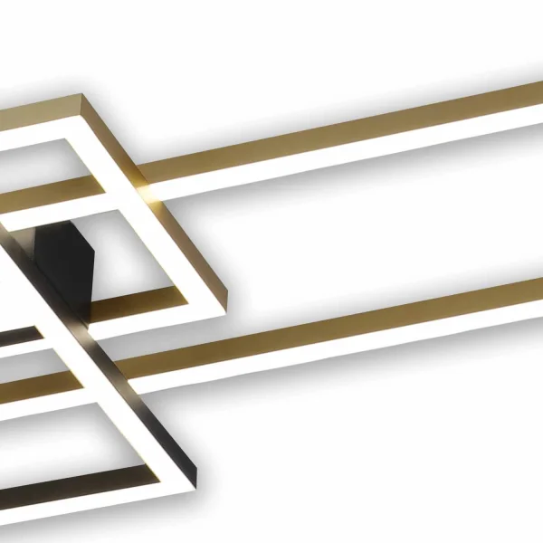 PLAFÓN TECHO LED REGULABLE 110 W NEGRO/DORADO ATTICUS