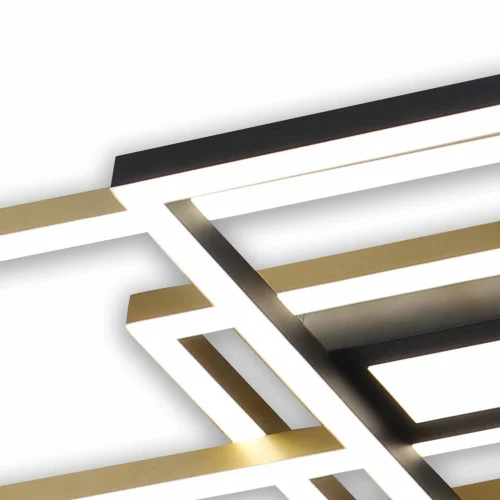 PLAFÓN TECHO LED REGULABLE 110 W NEGRO/DORADO ATTICUS