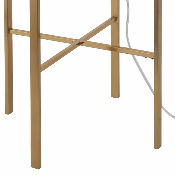 LÁMPARA DE PIE DORADO/ÁMBAR CORDELIA