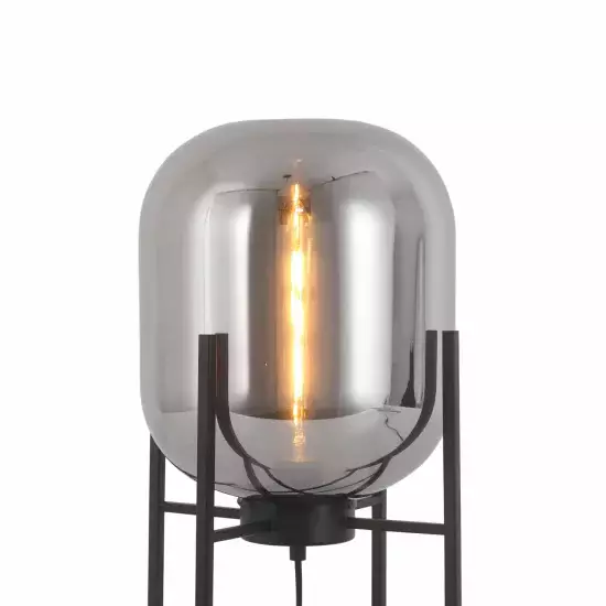LÁMPARA DE MESA NEGRO/FUMÉ CORDELIA 2