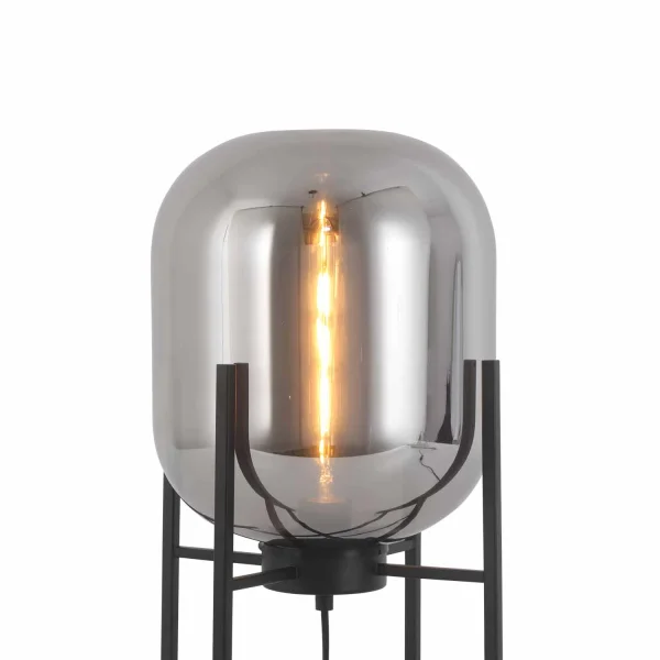 LÁMPARA DE MESA NEGRO/FUMÉ CORDELIA