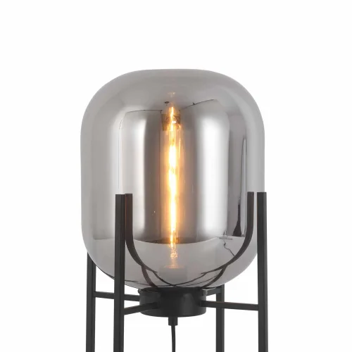 LÁMPARA DE MESA NEGRO/FUMÉ CORDELIA