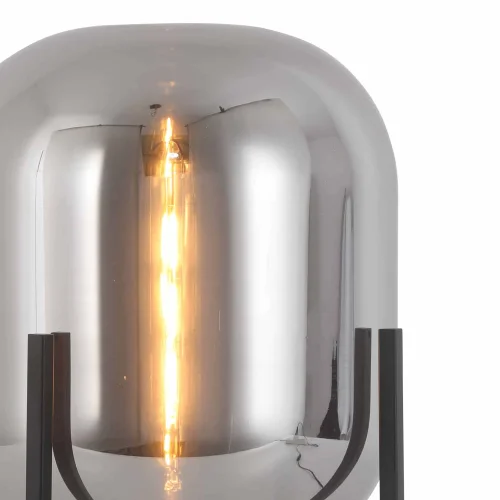 LÁMPARA DE MESA NEGRO/FUMÉ CORDELIA