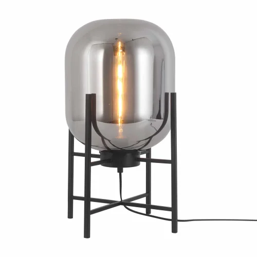 LÁMPARA DE MESA NEGRO/FUMÉ CORDELIA