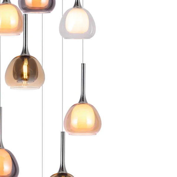 LÁMPARA DE ESCALERA 12 LUCES E14 NOLINA