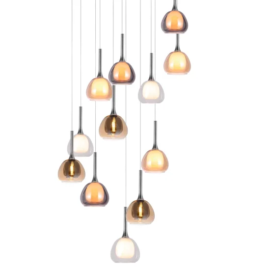 LÁMPARA DE ESCALERA 12 LUCES E14 NOLINA 2