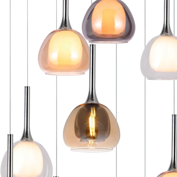 LÁMPARA DE ESCALERA 12 LUCES E14 NOLINA