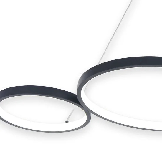 LÁMPARA DE TECHO COLGANTE LED 65W REGULABLE NEGRO SERENA 2