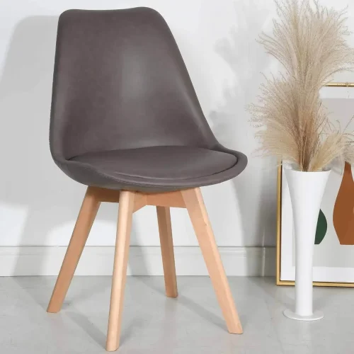 SILLA TOWER KARLSKRONA PU MARRÓN PATAS COLOR HAYA SILLA TOWER KARLSKRONA PU MARRÓN PATAS COLOR HAYA