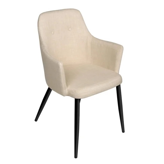 SILLÓN GUNNAR ARENA PATAS NEGRAS