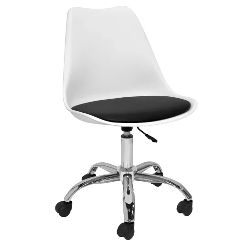 SILLA TOWER BLANCA/COJÍN NEGRO ESCRITORIO SILLA TOWER BLANCA/COJÍN NEGRO ESCRITORIO