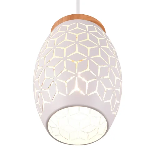 LÁMPARA DE TECHO COLGANTE 3 LUCES METAL BLANCO E27 BIRKITA