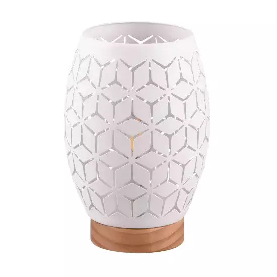LÁMPARA DE MESA 1 LUZ METAL BLANCO E27 BIRKITA 2