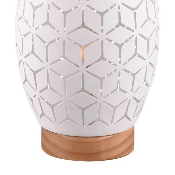 LÁMPARA DE MESA 1 LUZ METAL BLANCO E27 BIRKITA