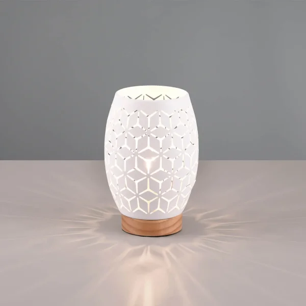 LÁMPARA DE MESA 1 LUZ METAL BLANCO E27 BIRKITA