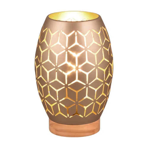 LÁMPARA DE MESA 1 LUZ METAL COFFEE E27 BIRKITA