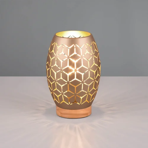 LÁMPARA DE MESA 1 LUZ METAL COFFEE E27 BIRKITA