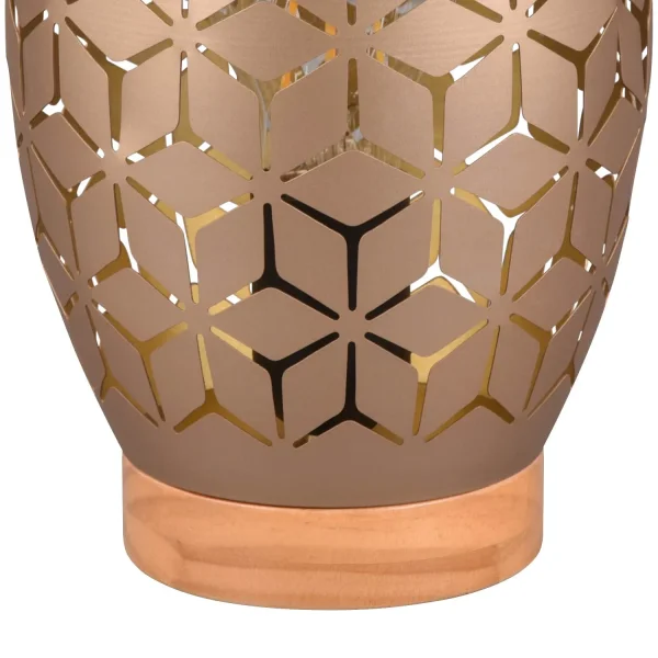 LÁMPARA DE MESA 1 LUZ METAL COFFEE E27 BIRKITA