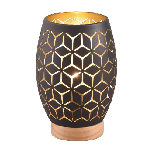 LÁMPARA DE MESA 1 LUZ METAL NEGRO E27 BIRKITA