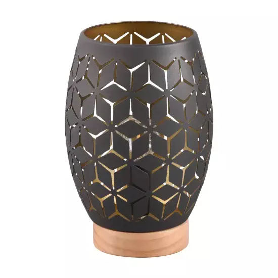 LÁMPARA DE MESA 1 LUZ METAL NEGRO E27 BIRKITA 2