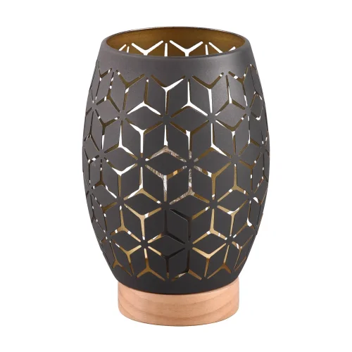 LÁMPARA DE MESA 1 LUZ METAL NEGRO E27 BIRKITA