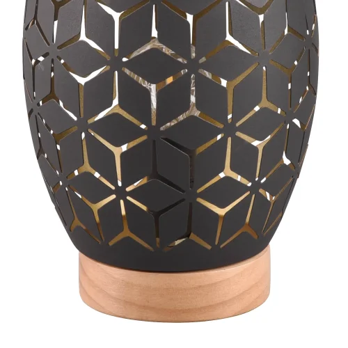 LÁMPARA DE MESA 1 LUZ METAL NEGRO E27 BIRKITA