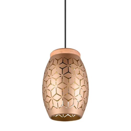 LÁMPARA DE TECHO COLGANTE 1 LUZ METAL COFFEE E27 BIRKITA 2