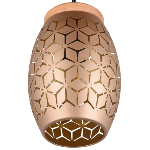 LÁMPARA DE TECHO COLGANTE 1 LUZ METAL COFFEE E27 BIRKITA