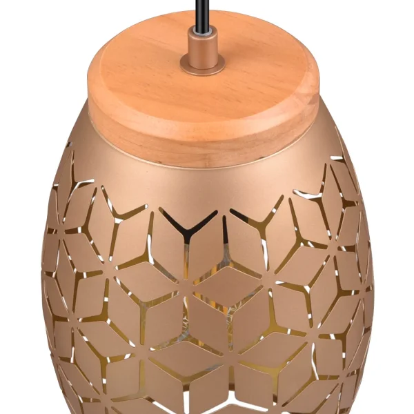 LÁMPARA DE TECHO COLGANTE 1 LUZ METAL COFFEE E27 BIRKITA