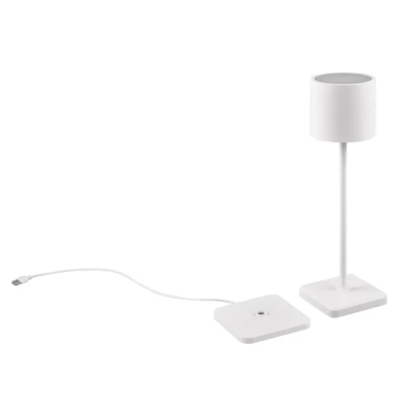 LÁMPARA DE MESA EXTERIOR LED 1,5 W REGULABLE IP54 BLANCA FRISCO