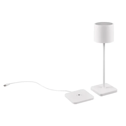 LÁMPARA DE MESA EXTERIOR LED 1,5 W REGULABLE IP54 BLANCA FRISCO