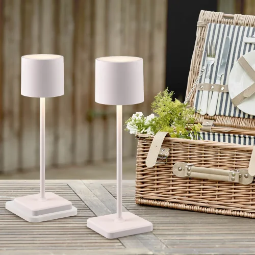 LÁMPARA DE MESA EXTERIOR LED 1,5 W REGULABLE IP54 BLANCA FRISCO