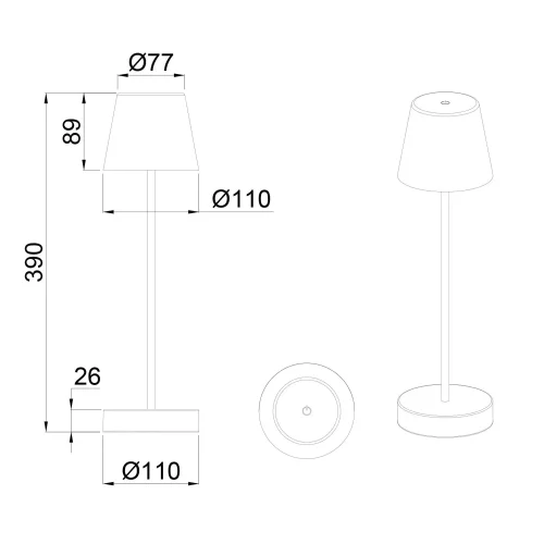 LÁMPARA DE MESA TÁCTIL LED REGULABLE 2,2W IP44 AMARILLO MINNA LÁMPARA DE MESA TÁCTIL LED REGULABLE 2,2W IP44 AMARILLO MINNA