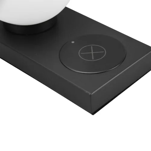 LÁMPARA DE MESA CON ESTACIÓN DE CARGA NEGRO E14 CLARISSA